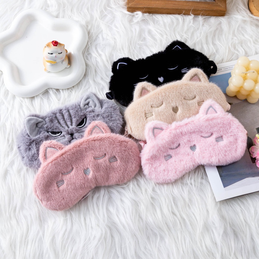 Soft Plush Doll - Ins Cute Cat Plush Sleep Mask