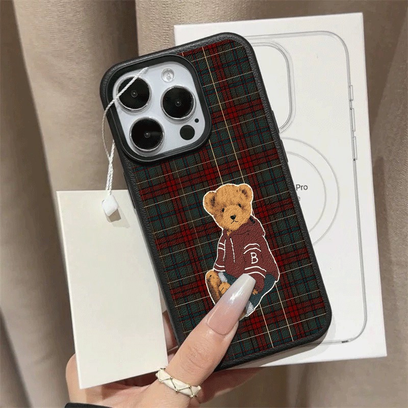 Grid Retro Teddy Bear Pattern  - đánh giá và giá Soft Plush Doll