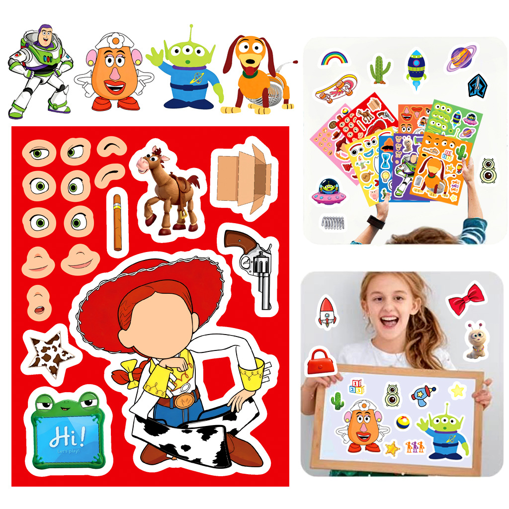 8/16Sheets Make a Face Cartoon - đánh giá và giá Kids & Toys Expo Saudi Arabia