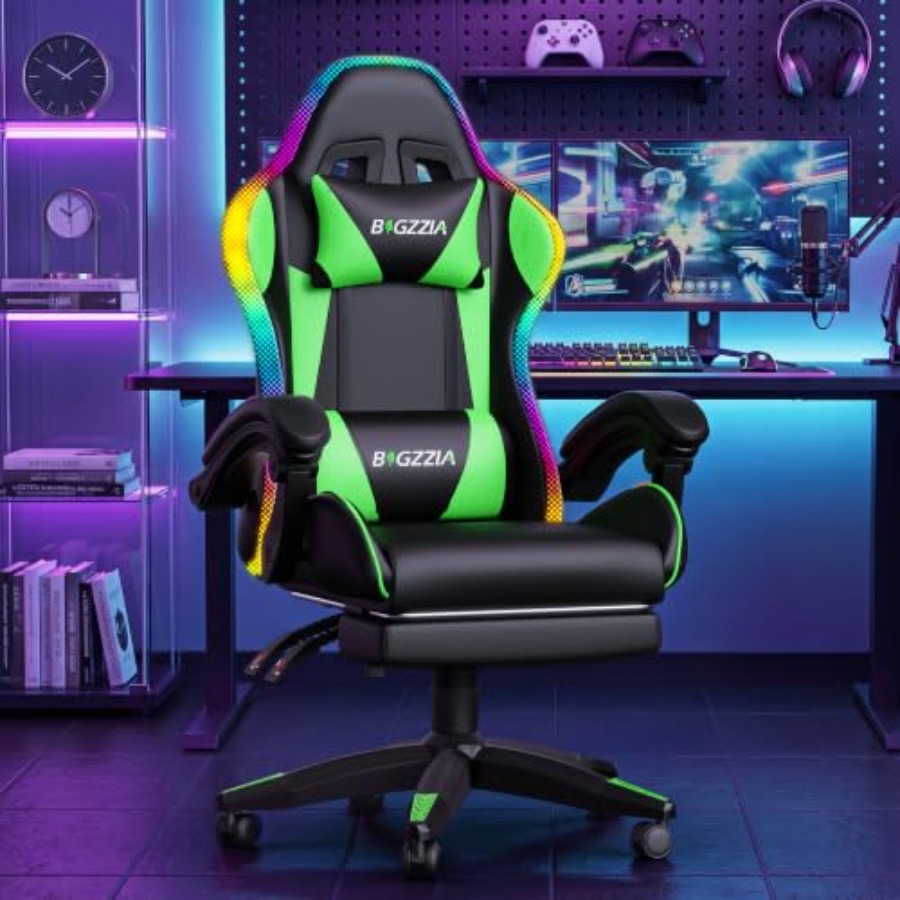 RGB gaming chair with footrest - đánh giá và giá Kids & Toys Expo Saudi Arabia