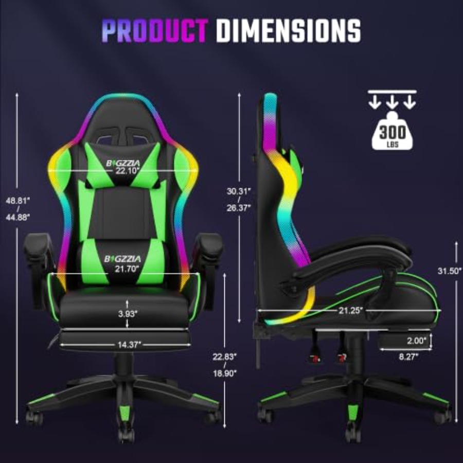 RGB gaming chair with footrest - đánh giá và giá Kids & Toys Expo Saudi Arabia